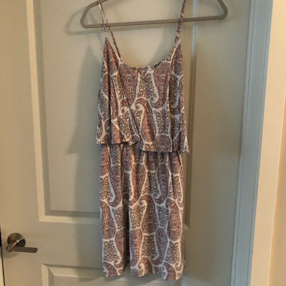Pink and white paisley sundress size medium